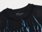 F103# P63 FIRST ROW WAKE UP AND BE FIERCE FLAME APPLIQUE TEE火焰时尚潮牌短袖