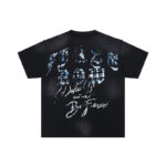 F103# P63 FIRST ROW WAKE UP AND BE FIERCE FLAME APPLIQUE TEE火焰时尚潮牌短袖
