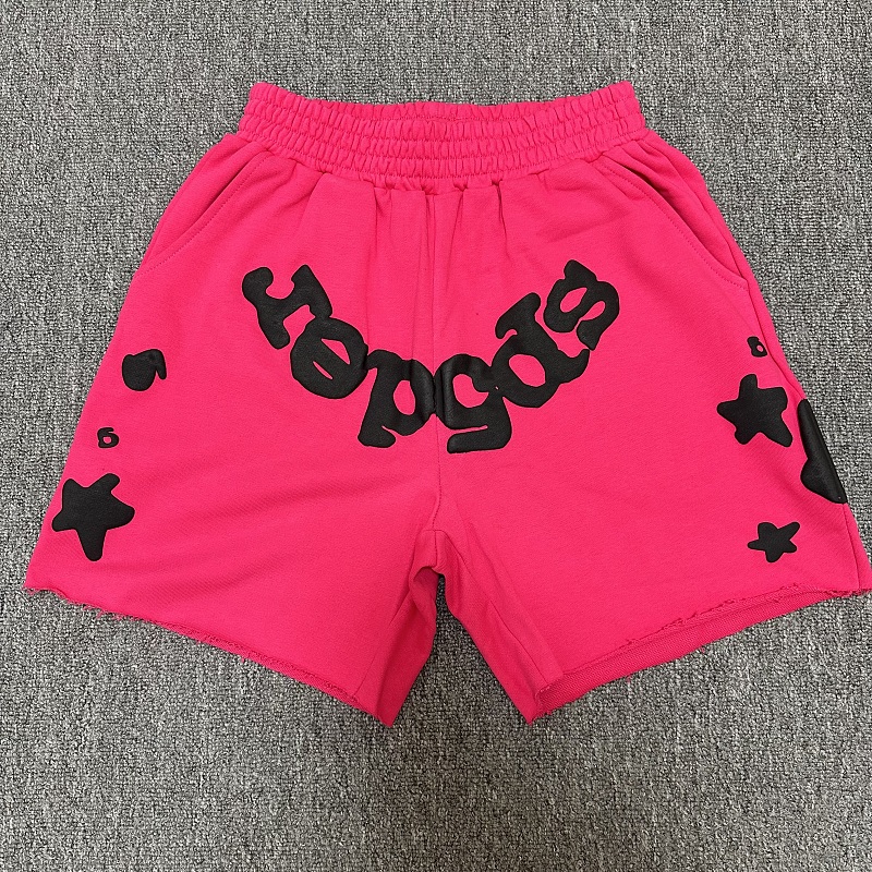 7101#玫红毛圈短裤 s~xl p65