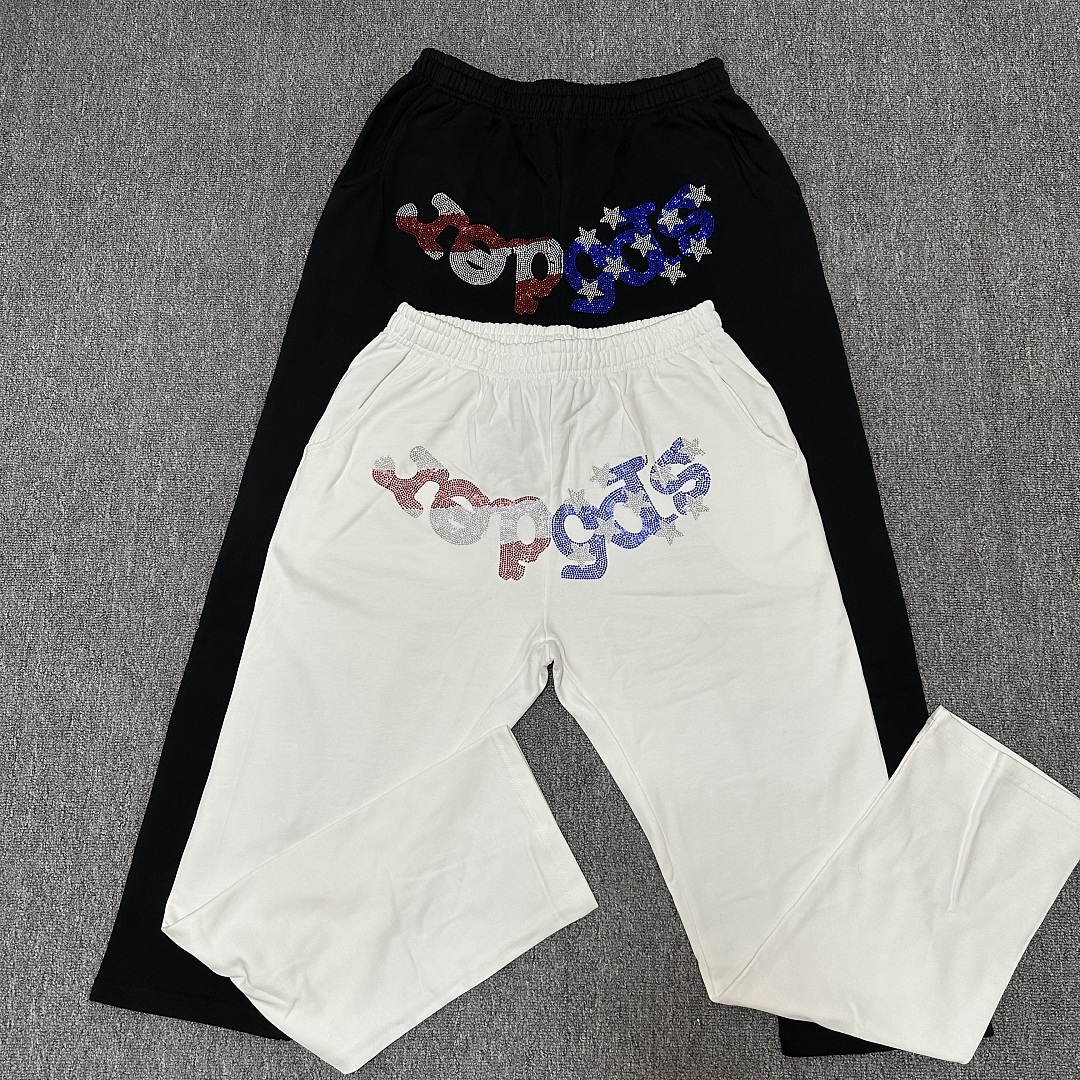 7799#《图案全钻》黑色 白色毛圈面料s~xl上衣p95.2699#黑色裤子p100
