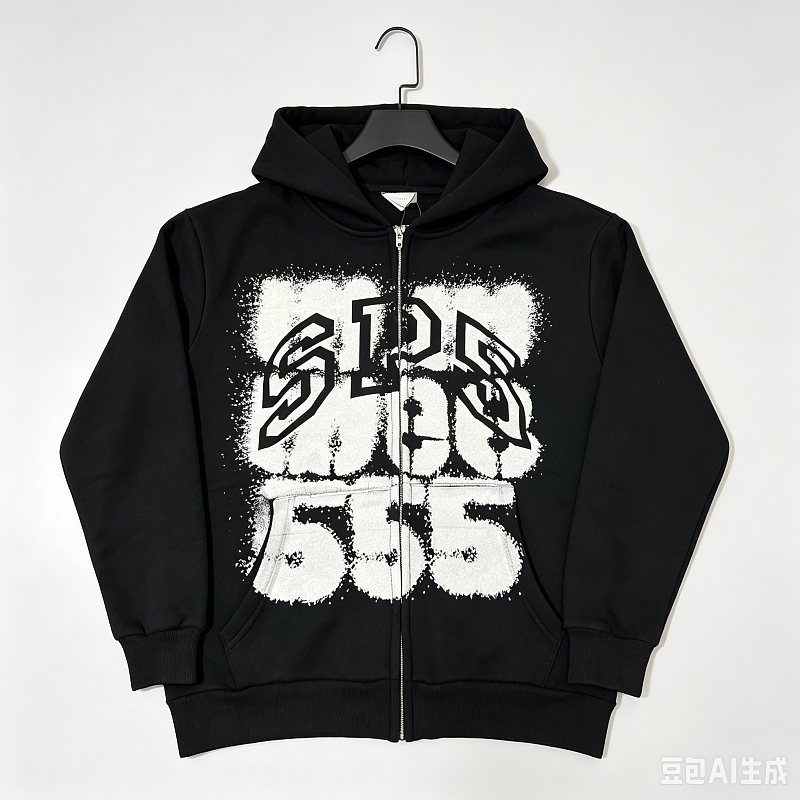 7796#黑色摇粒绒拉链s-xLp100