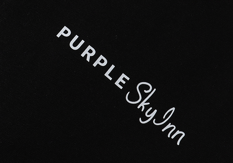 编号3037，2024新款Purple Brand SKY INN椰树印花高品质双纱纯棉休闲短袖T恤男女