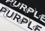 编号3001，新晋潮牌purple brand简单纯色heavy logo印花高克重双纱纯棉短袖T恤男女