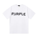 编号3001，新晋潮牌purple brand简单纯色heavy logo印花高克重双纱纯棉短袖T恤男女