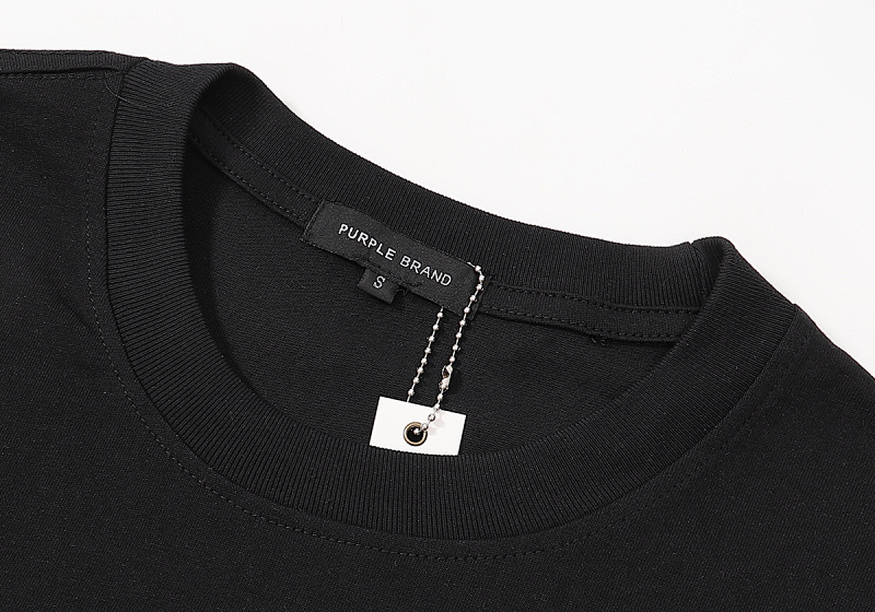 编号3002，欧美街头潮牌purple brand紫色抽象元素印花高品质纯棉休闲短袖T恤男女