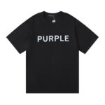 编号3012，美式高街潮牌Purple Brand经典款宽松休闲双纱纯棉短袖T恤男女