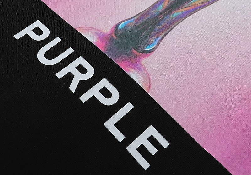 编号3015，美式潮牌Purple Brand自由女神奖杯Award印花双纱纯棉短袖T恤男女