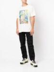 编号3019，美潮Purple Brand山水画抽象油画高品质双纱纯棉休闲短袖T恤男女