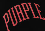 编号3029，外贸美潮Purple Brand橙色弧形Logo印花高品质双纱纯棉休闲短袖T恤男女