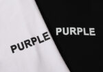 编号3030，外贸美潮Purple Brand小标Logo印花高品质双纱纯棉休闲短袖T恤男女