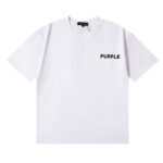 编号3030，外贸美潮Purple Brand小标Logo印花高品质双纱纯棉休闲短袖T恤男女