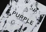 编号3031，Purple Brand抽象风格人物印花高克重双纱纯棉短袖T恤男女