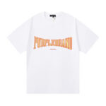 编号3039，外贸美潮Purple Brand标语印花高品质双纱纯棉休闲短袖T恤男女
