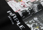 编号3055，美式潮牌Purple Brand新闻报纸印花高品质双纱纯棉休闲短袖T恤男女
