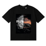 编号3077，美潮Purple Brand Forces雷电电磁力印花高品质双纱纯棉休闲短袖T恤男女