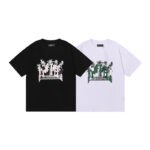编号903，批48，美潮AMIRI椰树印花王思聪同款上身双纱纯棉短袖T恤男女