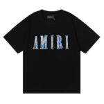 编号907，批48，美式潮牌AMIRI腰果花印花高品质纯棉双纱短袖T恤男女