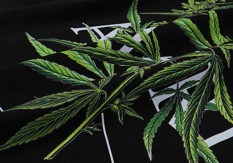 编号916，批50，美式潮牌AMIRI植物花卉小清新图案印花纯棉双纱短袖T恤男女