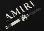 编号923，2023SS美潮轻奢AMIRI官网款经典简约印花高品质双纱纯棉短袖T恤男女