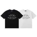 编号928，美潮轻奢AMIRI件纯色标语印花清新休闲百搭纯棉短袖T恤男女
