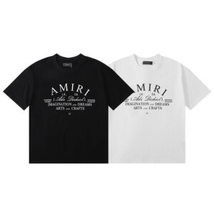 编号928，美潮轻奢AMIRI件纯色标语印花清新休闲百搭纯棉短袖T恤男女