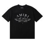 编号928，美潮轻奢AMIRI件纯色标语印花清新休闲百搭纯棉短袖T恤男女
