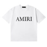 编号971，2024SS新款Amiri美式高街休闲高品质双纱纯棉短袖T恤男女潮