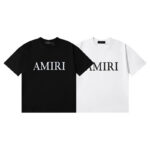 编号971，2024SS新款Amiri美式高街休闲高品质双纱纯棉短袖T恤男女潮