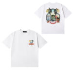 编号998，美潮轻奢AMIRI MA Paradise天堂风景图案印花高品质双纱纯棉休闲短袖T恤男女