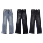 937#Gallery Dept新款基础款水洗微喇蓝色拼接牛仔裤百搭长裤 蓝色拼浅蓝色 黑色拼黑色 黑色拼蓝色 S~XL p115