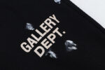 907# Gallery Dept新款泼墨手绘拼接微喇长裤抽绳纯棉毛圈休闲裤美式高街长裤 黑色 米杏色S~XL p108