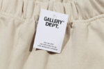 907# Gallery Dept新款泼墨手绘拼接微喇长裤抽绳纯棉毛圈休闲裤美式高街长裤 黑色 米杏色S~XL p108