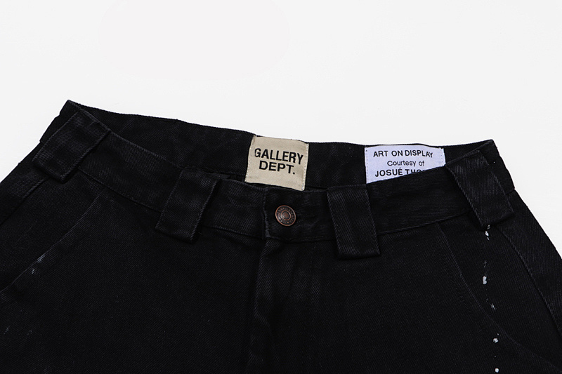 601#Gallery Dept新款泼墨水洗黑色拼接微喇牛仔裤百搭长裤 黑色  S~XL p120