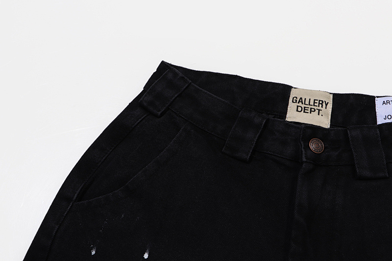 601#Gallery Dept新款泼墨水洗黑色拼接微喇牛仔裤百搭长裤 黑色  S~XL p120