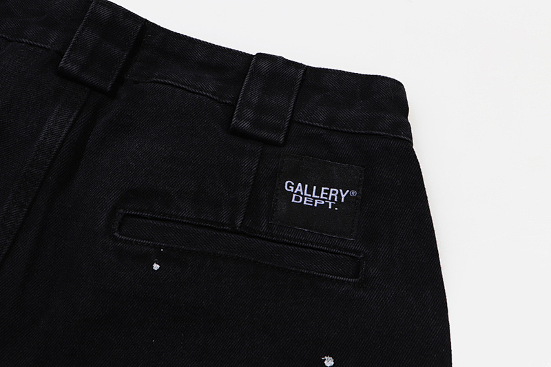 601#Gallery Dept新款泼墨水洗黑色拼接微喇牛仔裤百搭长裤 黑色  S~XL p120