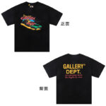 潮牌GALLERY DEPT DRIVE复古彩色高街印花宽松情侣夏季短袖T恤男