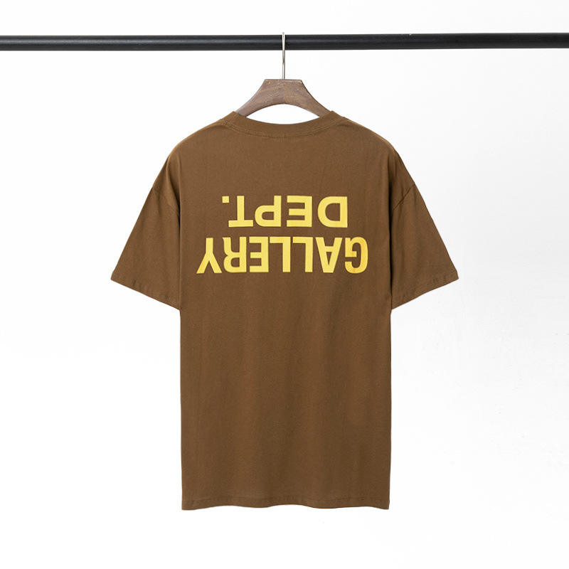 Gallery Dept新款经典基础款法文字母LOGO基础标语圆领短袖T恤夏