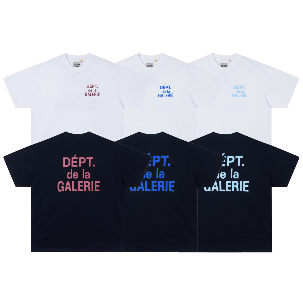 Gallery Dept新款经典基础款法文字母LOGO基础标语圆领短袖T恤夏