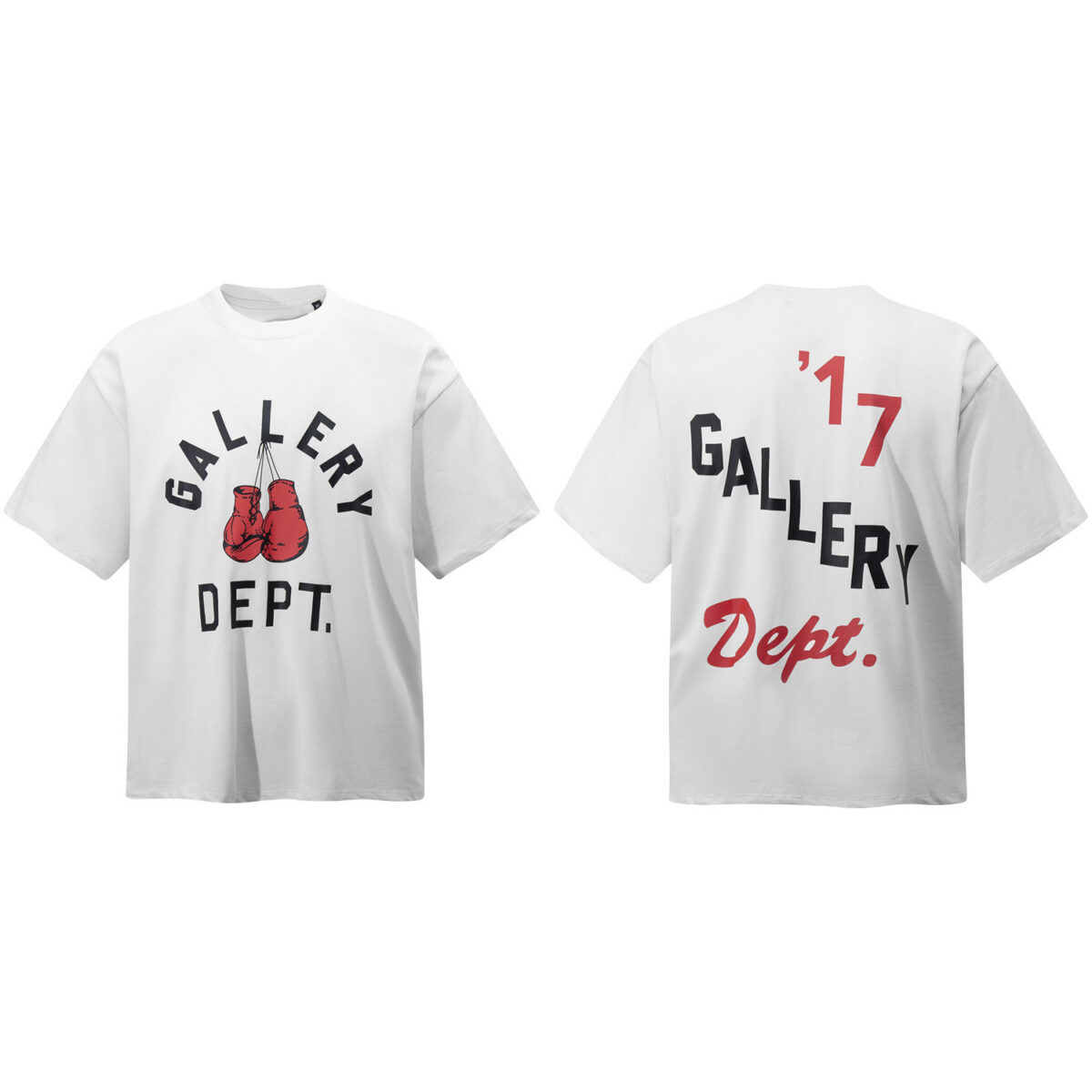 Gallery Dept新款经典基础款法文字母LOGO基础标语圆领短袖T恤夏
