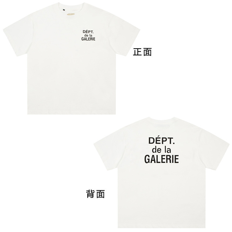 潮牌GALLERY DEPT DRIVE复古彩色高街印花宽松情侣夏季短袖T恤男