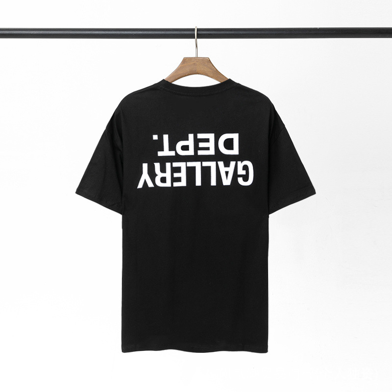 Gallery Dept新款经典基础款法文字母LOGO基础标语圆领短袖T恤夏