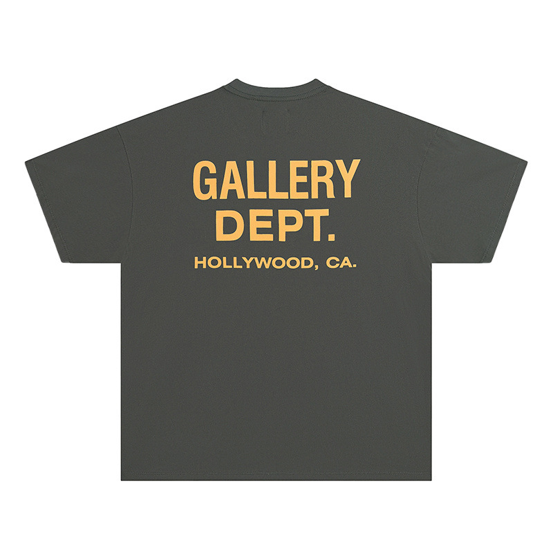Gallery Dept新款经典基础款法文字母LOGO基础标语圆领短袖T恤夏