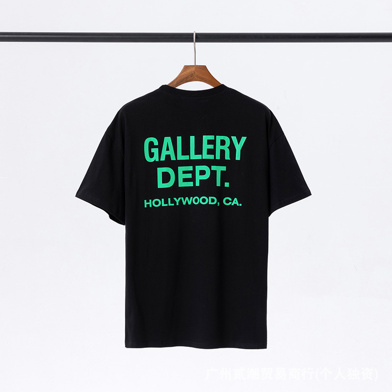 Gallery Dept新款经典基础款法文字母LOGO基础标语圆领短袖T恤夏