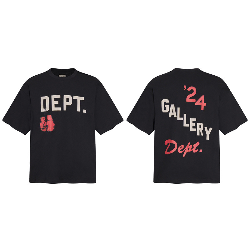 Gallery Dept新款经典基础款法文字母LOGO基础标语圆领短袖T恤夏
