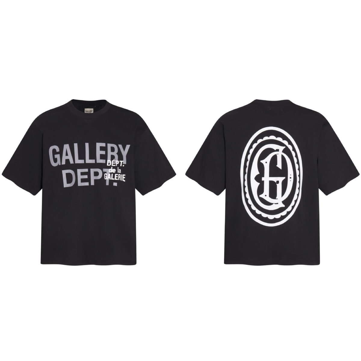 Gallery Dept新款经典基础款法文字母LOGO基础标语圆领短袖T恤夏
