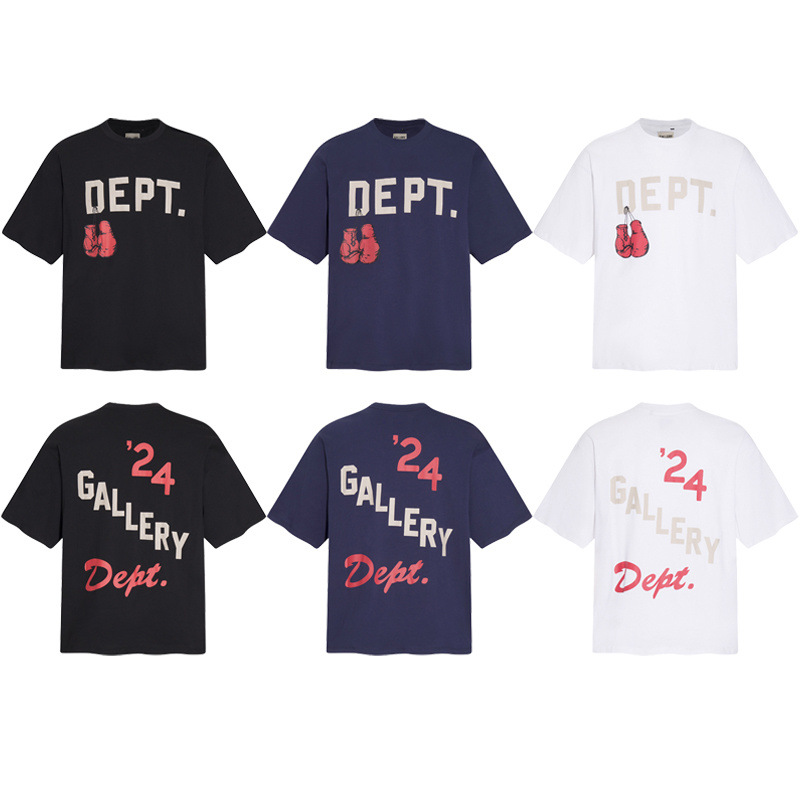 Gallery Dept新款经典基础款法文字母LOGO基础标语圆领短袖T恤夏