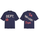 Gallery Dept新款经典基础款法文字母LOGO基础标语圆领短袖T恤夏