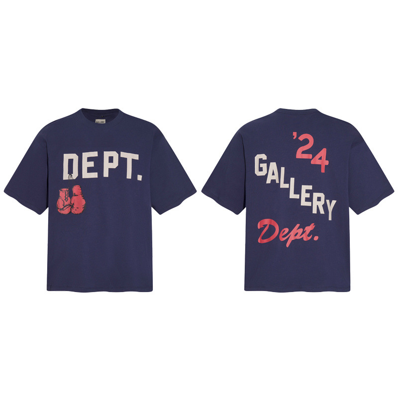 Gallery Dept新款经典基础款法文字母LOGO基础标语圆领短袖T恤夏