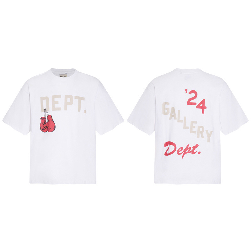 Gallery Dept新款经典基础款法文字母LOGO基础标语圆领短袖T恤夏