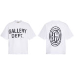 Gallery Dept新款经典基础款法文字母LOGO基础标语圆领短袖T恤夏